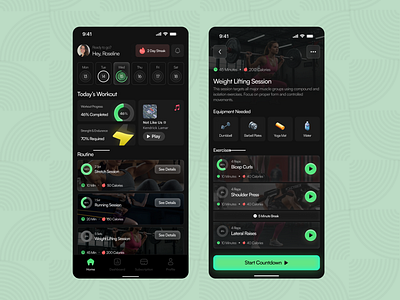 Fitness & Health App Design - VibeFit app design dark mode fit app fitness fitness app fitness design gym app health health app latin designer training ui design usa ux design viral dribbble