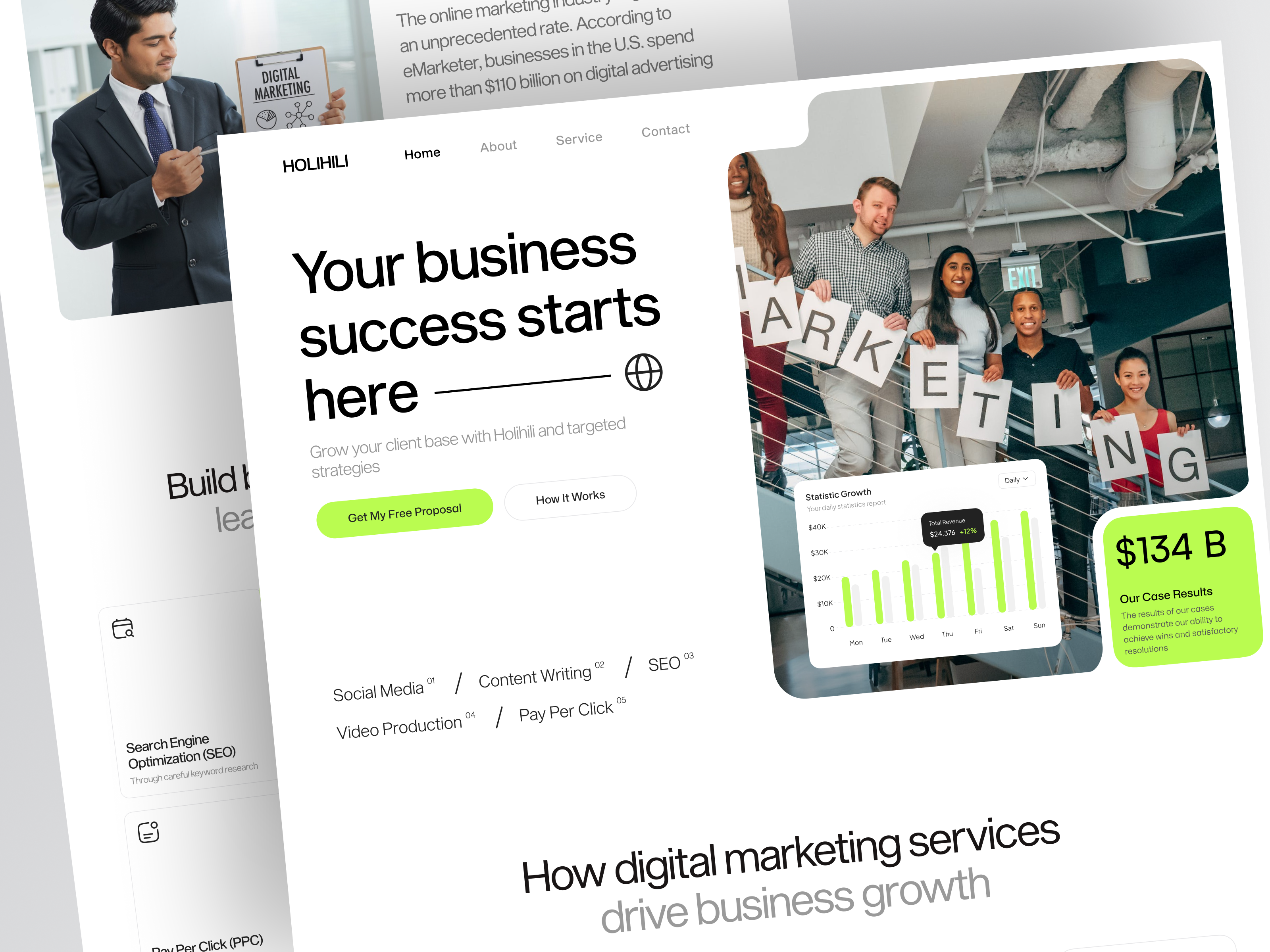 Holihili - Digital Marketing Agency Landing Page