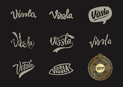 Vissla Logos branding calligraphy design illustration lettering logo logo design matt vergotis script surf surfboard verg vissla