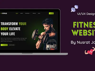 Fitness Website UI Design figma design fitness website gym gym training landing page ui design ux design web ui