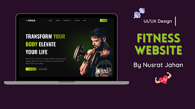 Fitness Website UI Design figma design fitness website gym gym training landing page ui design ux design web ui