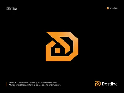 Destline Logo design - Letter D advisory analysis d logo flat logo home logo house icon letter d logo design logodesign minimal minimal logo portfolio portfolio management property property analysis real estate real estate logo rental software