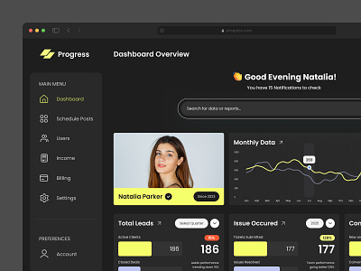 Progress Dashboard Design dashboard figma finance dashboard product design ui user experience ux web app web application