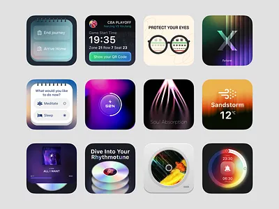 Some Widgets badges card design icon illustrations ui widget