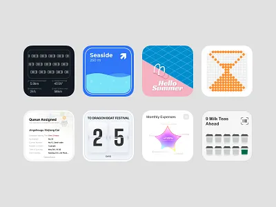 Widgets Design badges card design icon illustrations ui widget