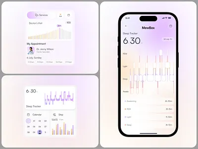 Doctor Appointment & Health Care Mobile App app design appointment dashboard design health app health monitoring health tracker healthcare app medicine medtech mobile ui patient patient app