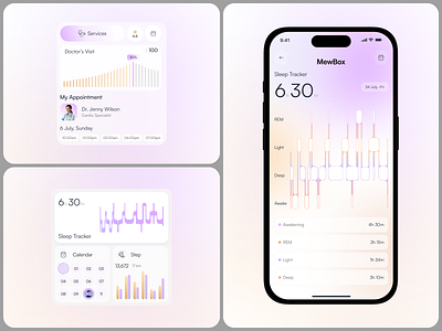 Doctor Appointment & Health Care Mobile App app design appointment dashboard design health app health monitoring health tracker healthcare app medicine medtech mobile ui patient patient app