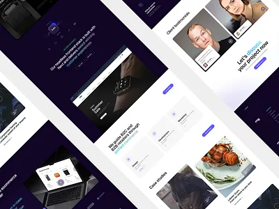 RMG Media agency dark digital gradient homepage purple transformation ui