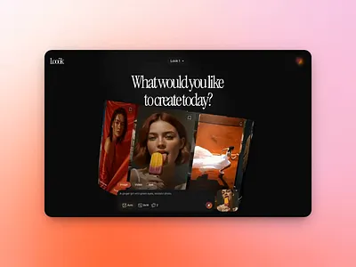 Loook AI - Next Gen AI Platform animation design hero minimal ui web website