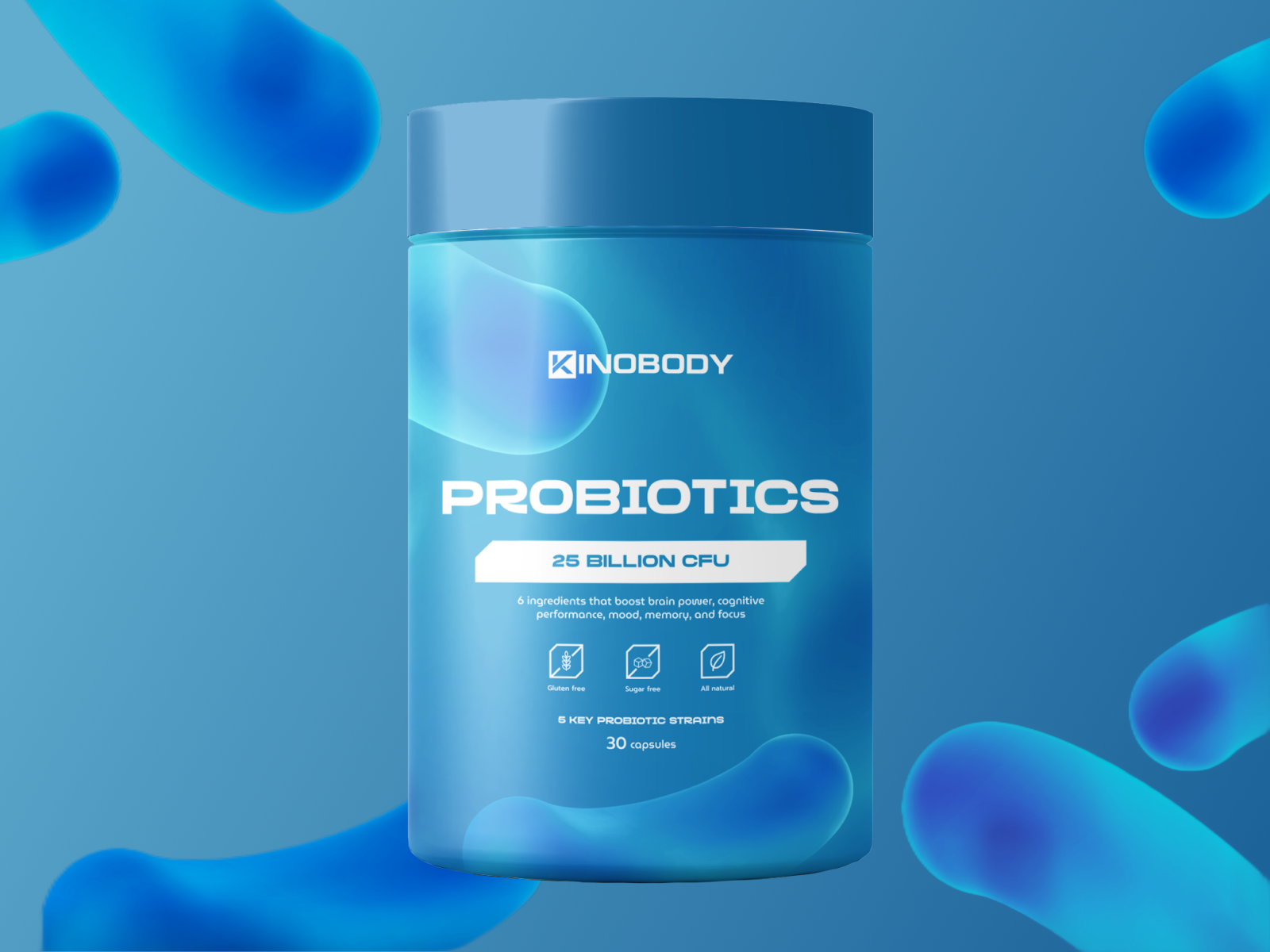 Example of Kinobody | Probiotics Jar Packaging design