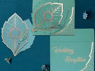 Turquoise Handmade Cotton Foil Stamped Wedding Card custom foil invitations custom gold foil invitations foil embossed invitations foil press invitations foil stamped invitations foil stamped wedding invitations gold foil invitation printing invitation foil printing stamped invitations