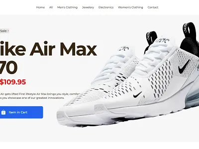 Hero Section of a Simple E-Commerce Website branding design ecommerce graphic design hero ui ux webdesign website