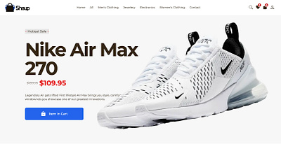 Hero Section of a Simple E-Commerce Website branding design ecommerce graphic design hero ui ux webdesign website