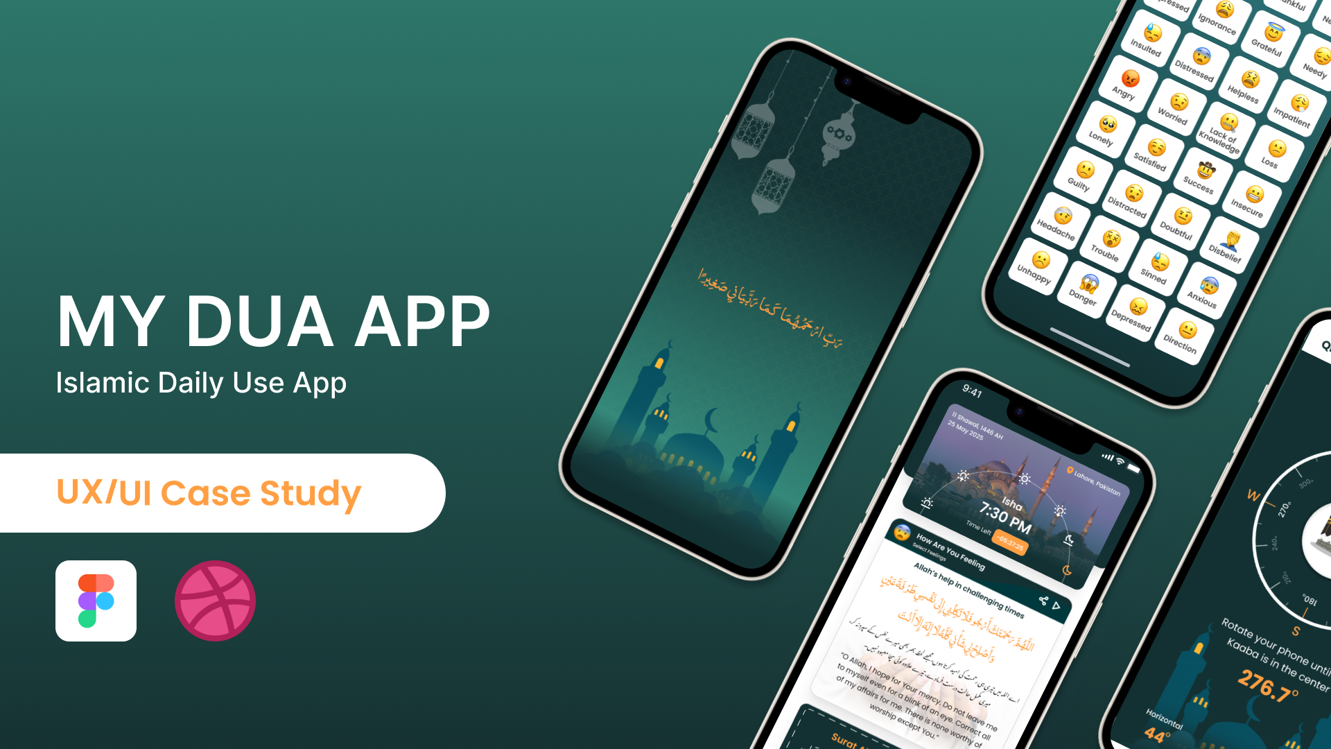 Islamic App Case Study app design app redesign appconcept case study clean ui dailyui faithbaseddesign islamic app lifestyleapp mobileappdesign mobileinterface moodtracking prayerapp religionapp spirituality ui uidesigninspiration uiuxdesign