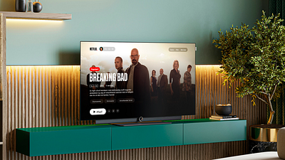 Netflix TV Design | Concept breaking bad mockup netflix presentation tv design