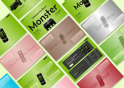 Monster Landing Page 3d animation branding carasoul design figma framer graphic design illustration landing page logo monster motion graphics ui ux