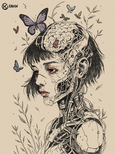 Decay - a digital ink illustration brush character design concept art digital art digitaldrawing drawing emotional art expressive style illustration procreate