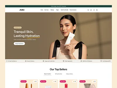 Shopify Skincare eCommerce Website bigcommerce ecommerce landingpage shopify shopify store shopify website skincare sopify ui website design woocommerce