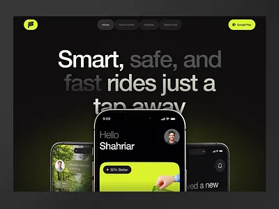 Ride Sharing Website Landing Page Design Motion Graphic animation bike bike rental bike sharing bike website landing page landing page design motion motion design motion graphic motion graphics ride booking ride sharing ui animation ui design ui ux design uiux web animation web design web page design