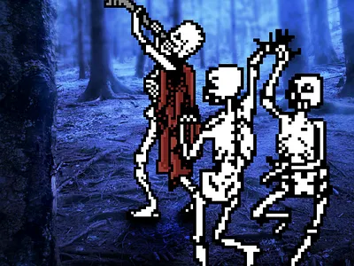 Dancing digital art illustration photo editing pixel art
