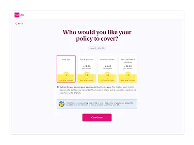 Add your family cover insurance portal product design ui web based web design