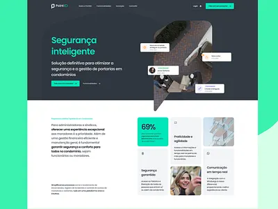 PointID - Smart Security for Modern Living bento design design hero interface onepage ui uiux video section