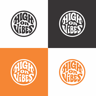 High on Vibes Modern logo 3d animation branding graphic design logo motion graphics ui