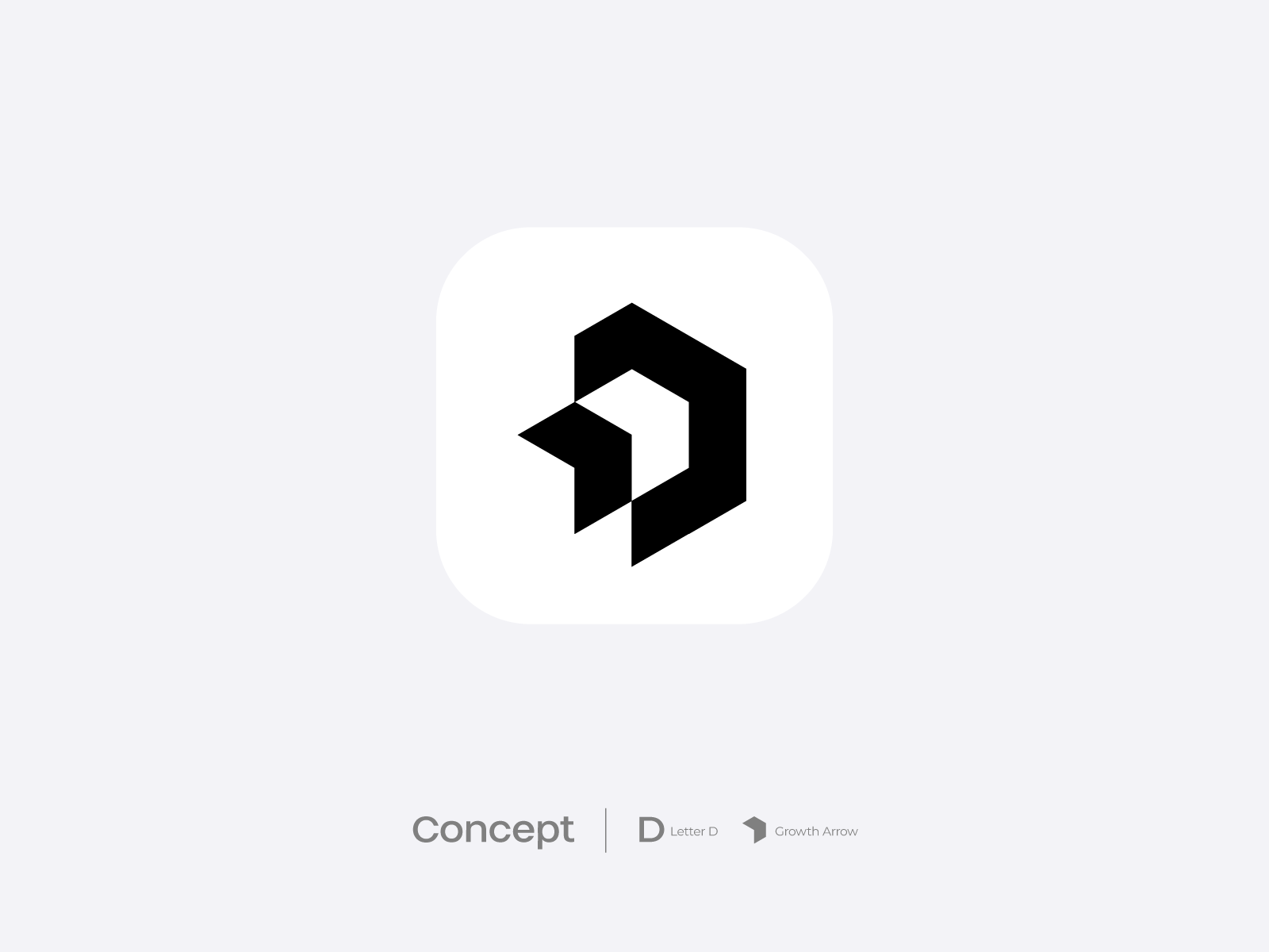 D, Growth arrow logo icon for Fintech, Digital agency abstract architecture branding creative d digital agency flat logo growth icon logo logo design logo designer minimalist modern logo monogram negative space logo realestate simple symbol tech logo