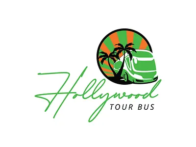 Hollywood Tour Bus logo 3d animation branding graphic design logo motion graphics ui