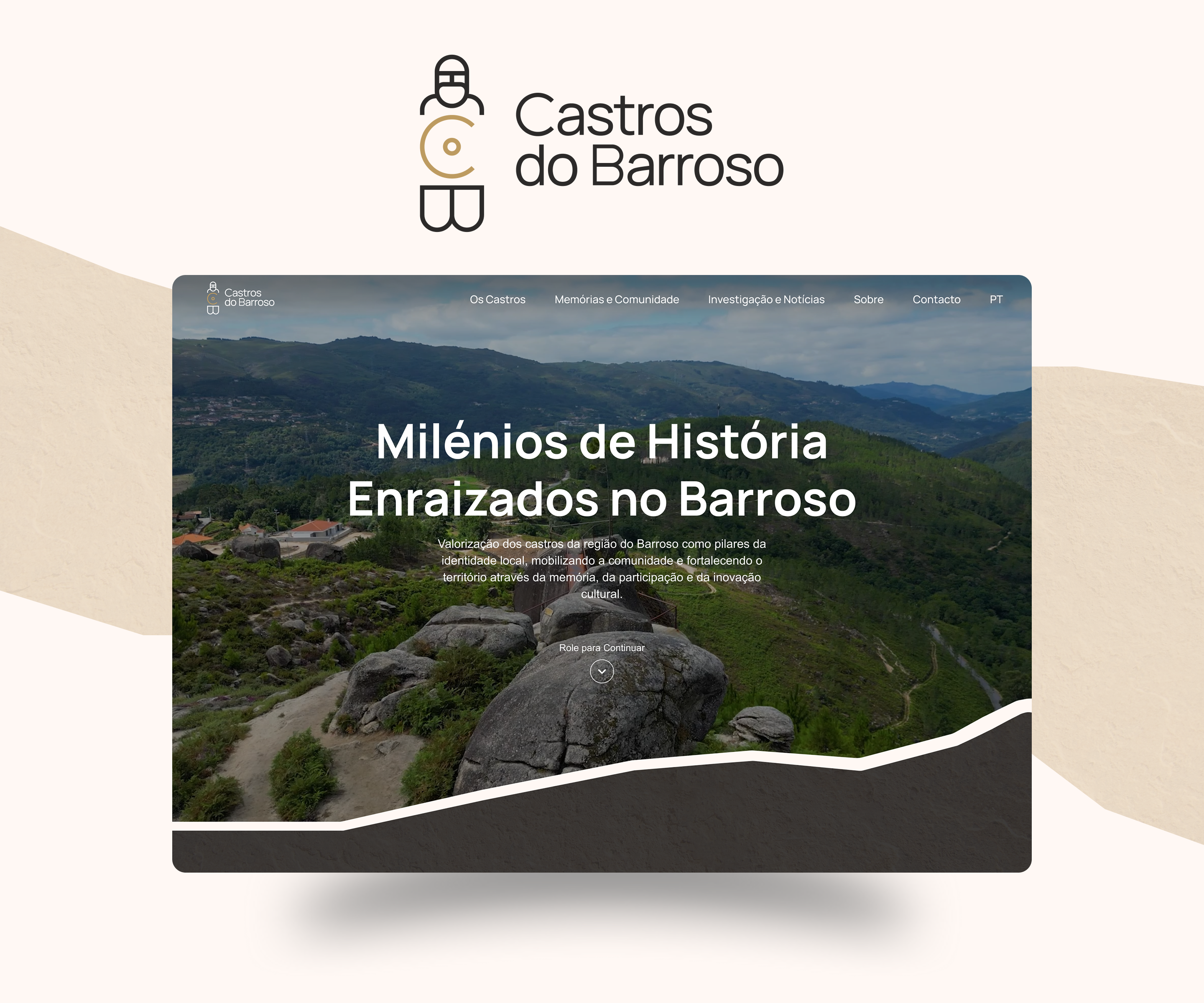 Castros do Barroso archeology design interactive map ui ux webdevelopment