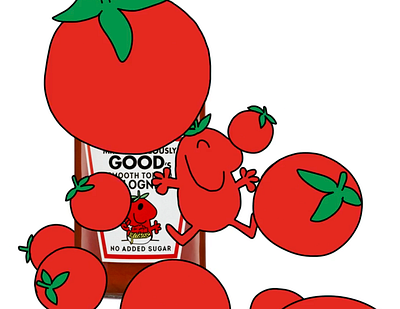 Heinz. Tomatoes 2danimation art direction character hargreaves heinz illustration motion mr.good mr.men offbeatestudio