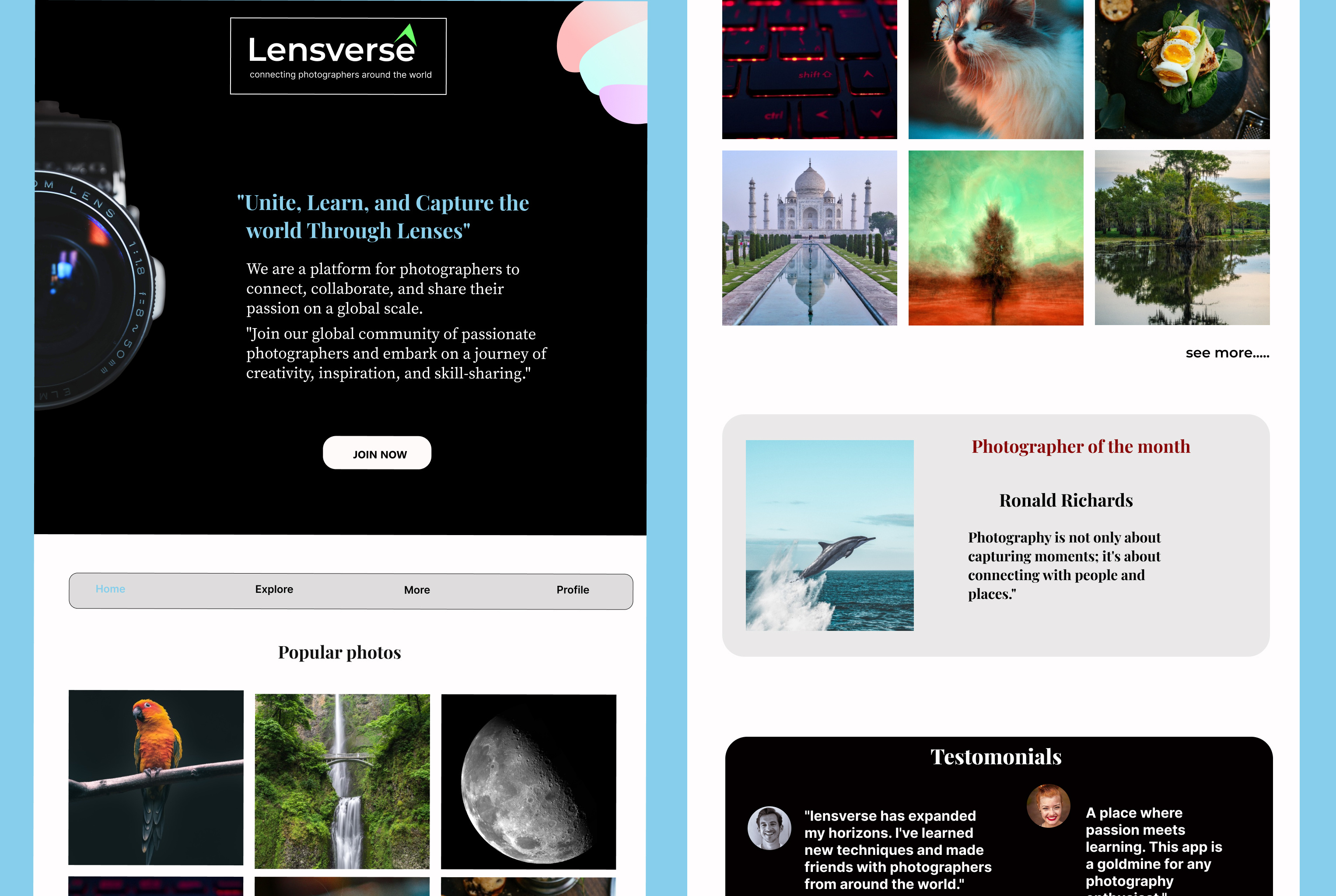 Lensverse - connecting photographers around the world app branding design graphic design illustration logo photography typography ui ux vector