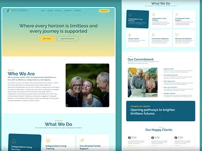 Limitless Horizons – Accessible Website for Empowerment accessibility accessibility design community support empowerment figma inclusive design landing page limitless horizons nonprofit web design nonprofit website responsive design uiux ux design web design web development webdesign website website design