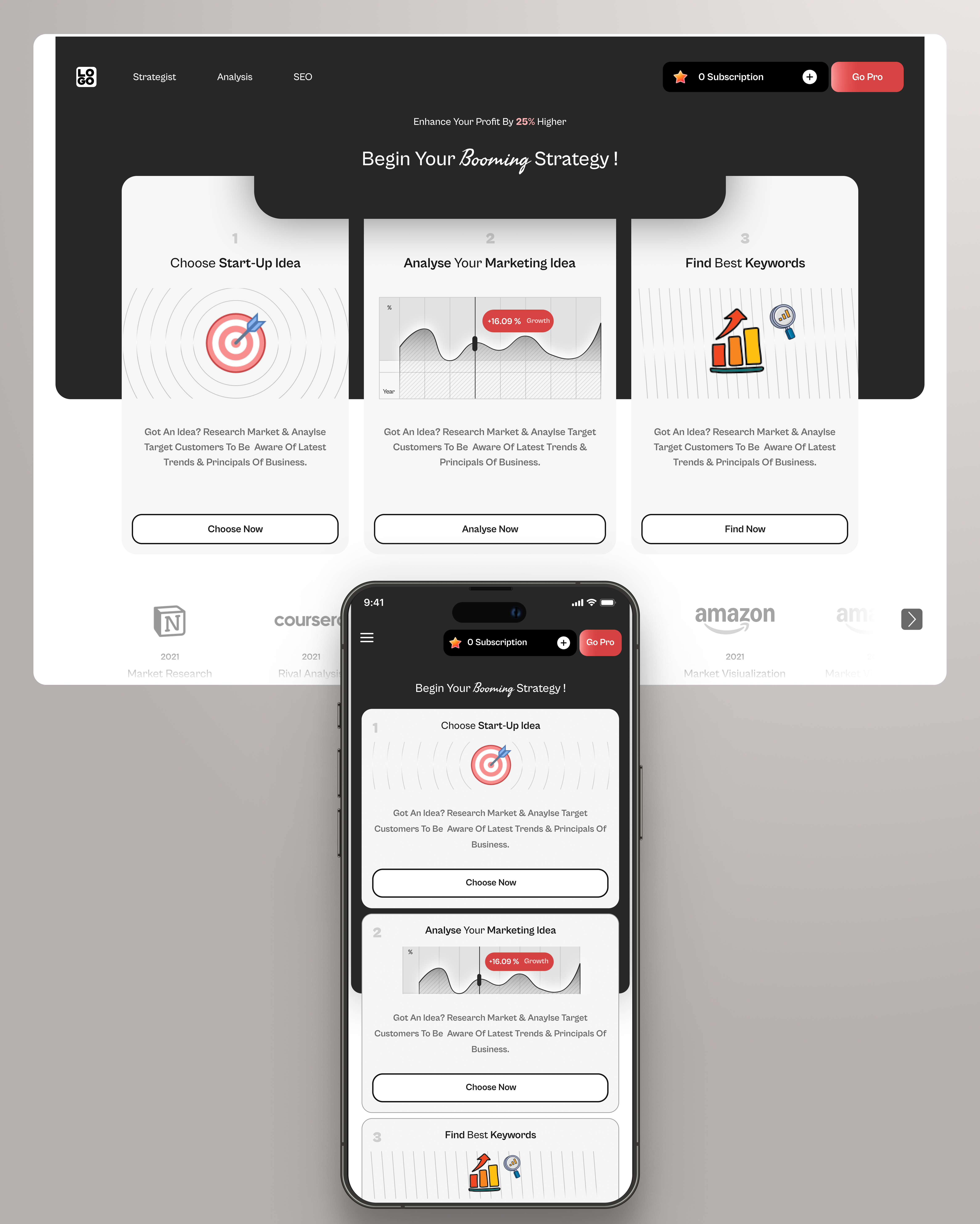 Marketing Agancy Responsive Design ( Mobile & Desktop ) 💣 design figma minimal mobile mobileapp mobiledesign responsive ui uidesign uiux uxdesign webdesign website websitedesign