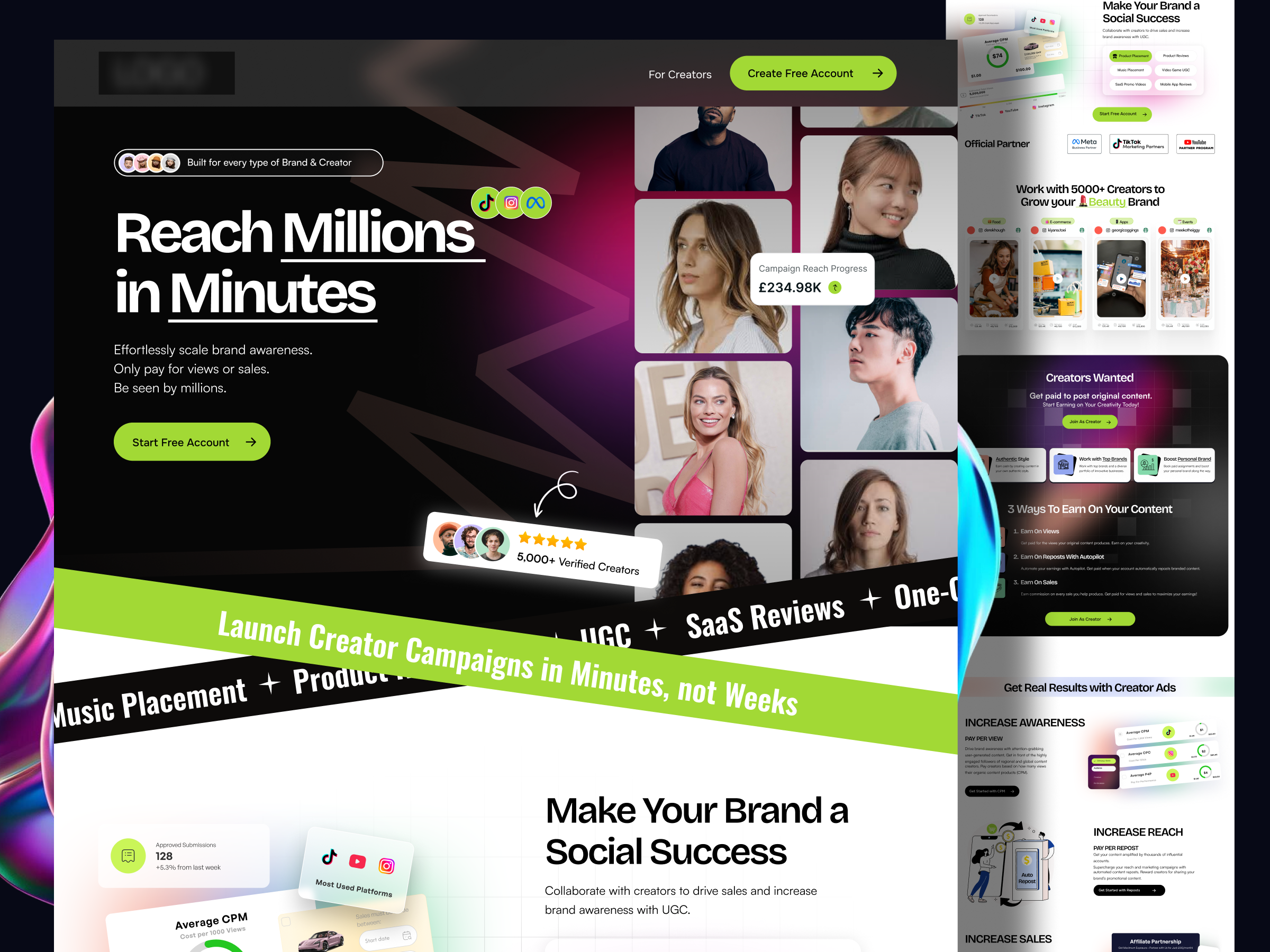 Example of Conversion Focused Landing Page Design