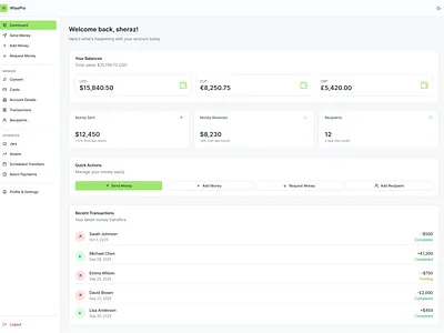 Personal Finance Dashboard 💰 analytics app banking clean currency dashboard figma finance fintech green interface minimal money payment product design saas transaction ui ux web design