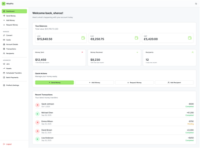 Personal Finance Dashboard 💰 analytics app banking clean currency dashboard figma finance fintech green interface minimal money payment product design saas transaction ui ux web design