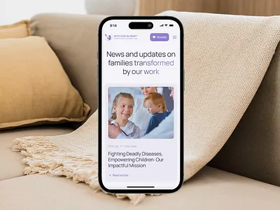 AI Landing page web design charity mobile screens ✦ WGIH ai animation design interaction landing page motion graphics service site startup ui ux web design website