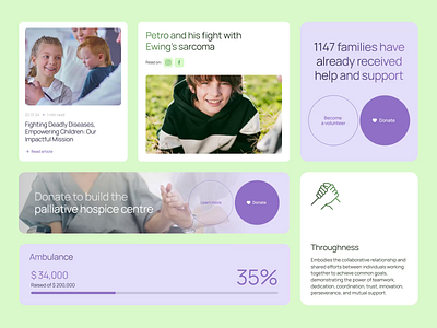 AI Landing page web design charity modular cards ✦ WGIH ai animation design interaction landing page motion graphics service site startup ui ux web design website