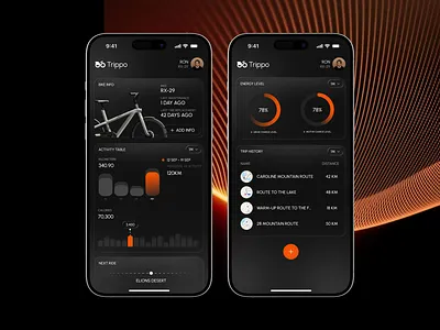 ⬆️E-bike Activity Tracker 3d animation branding design graphic design illustration logo motion graphics ui vector