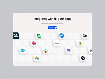 Built this integrations section 3d animation branding design graphic design hero section illustration landing page logo minimal design motion graphics ui ui design ux website