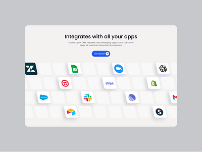 Built this integrations section 3d animation branding design graphic design hero section illustration landing page logo minimal design motion graphics ui ui design ux website