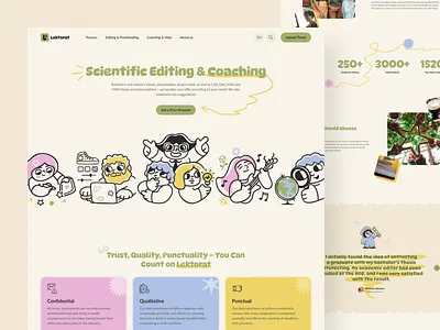 Education website - Home page about us branding clean coaching design editing education footer header home page illustration landing page learning logo responsive testimonials ui ux web website