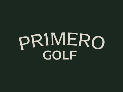PR1MERO GOLF Wordmark branding design golf handlettering hashtaglettering lettering logo process vectormachine wordmark