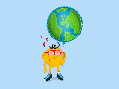 🌍 Be the reason Earth feels lighter. 💫 awareness branding colorful cutecharacter design earthday eco illustration kindness mindfuldesign planet playful positivevibes