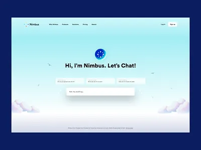 Chat Search - Nimbus AI design product ui web