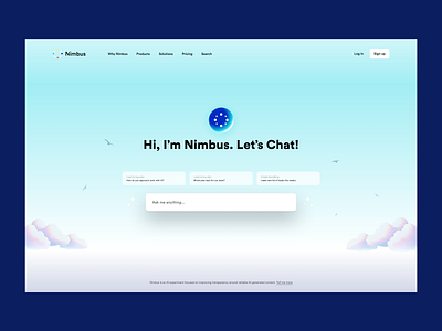 Chat Search - Nimbus AI design product ui web