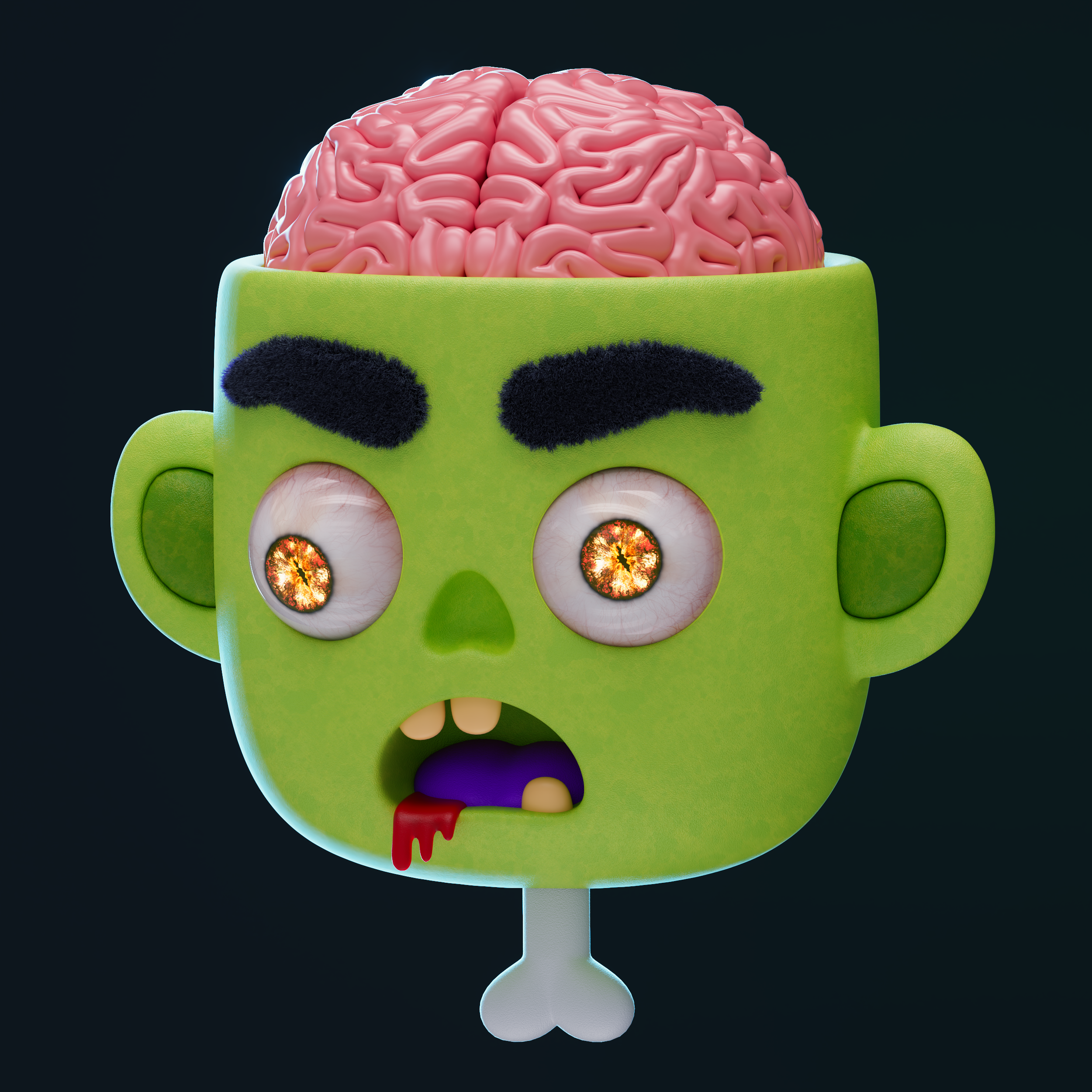 Halloween Zombie 3d 3d art animation cinema4d halloween illustration