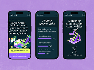 CaptivateIQ — Mobile Report app design design design studio graphic design illustration interface mobile product design typography ui user experience user interface ux web web app design web design website design