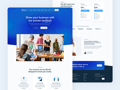 Lumea - Technology Website Template agency branding colorful design gradient illustration logo ui ui design web design